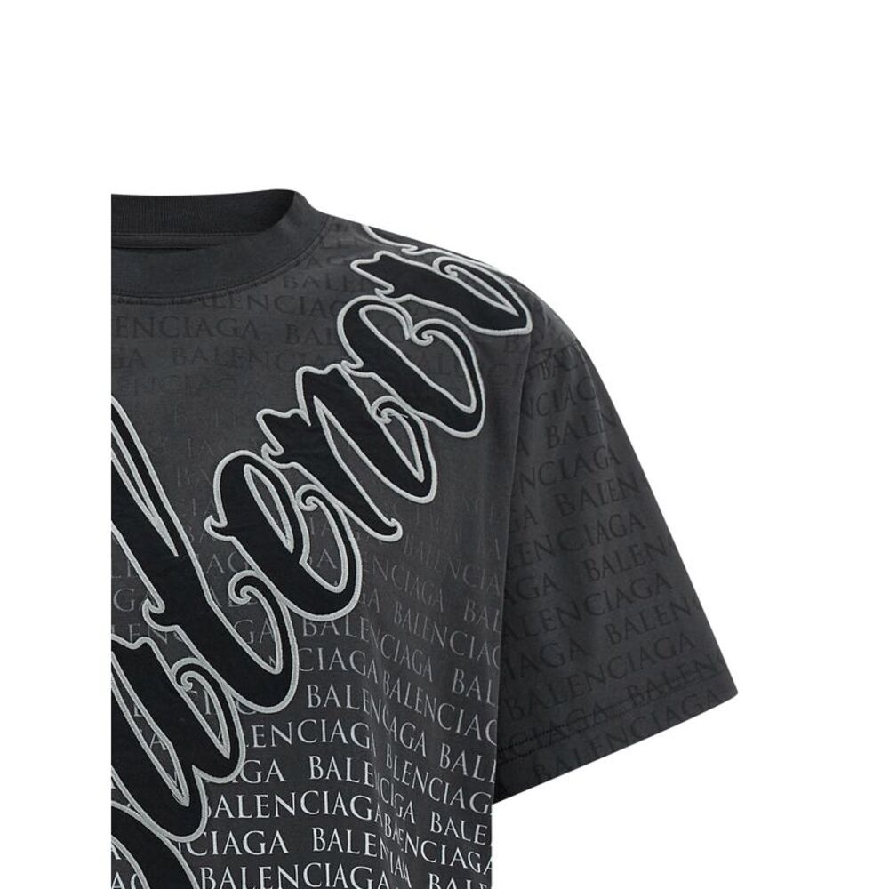 Balenciaga Women's Cursive T-Shirt - Picture 3 of 4